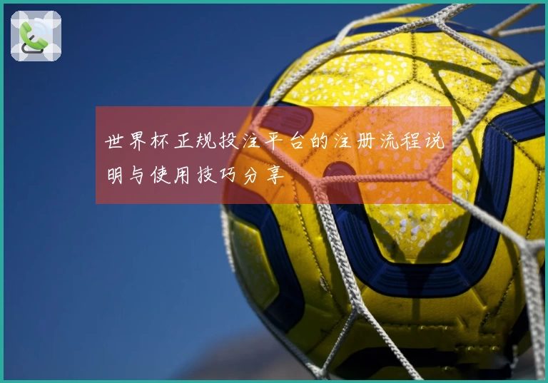 世界杯正规投注平台的注册流程说明与使用技巧分享